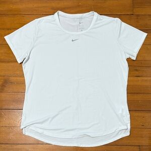 Nike White Short-Sleeve Crew Performance Tee